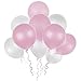 Produktbild Lictin 100 Luftballons Weiß und Rosa Luftballon Jede 50 Stück Luftballons für Halloween, Weihnachten, Geburtstagsfeiern, Party, Hochzeitsfeiern