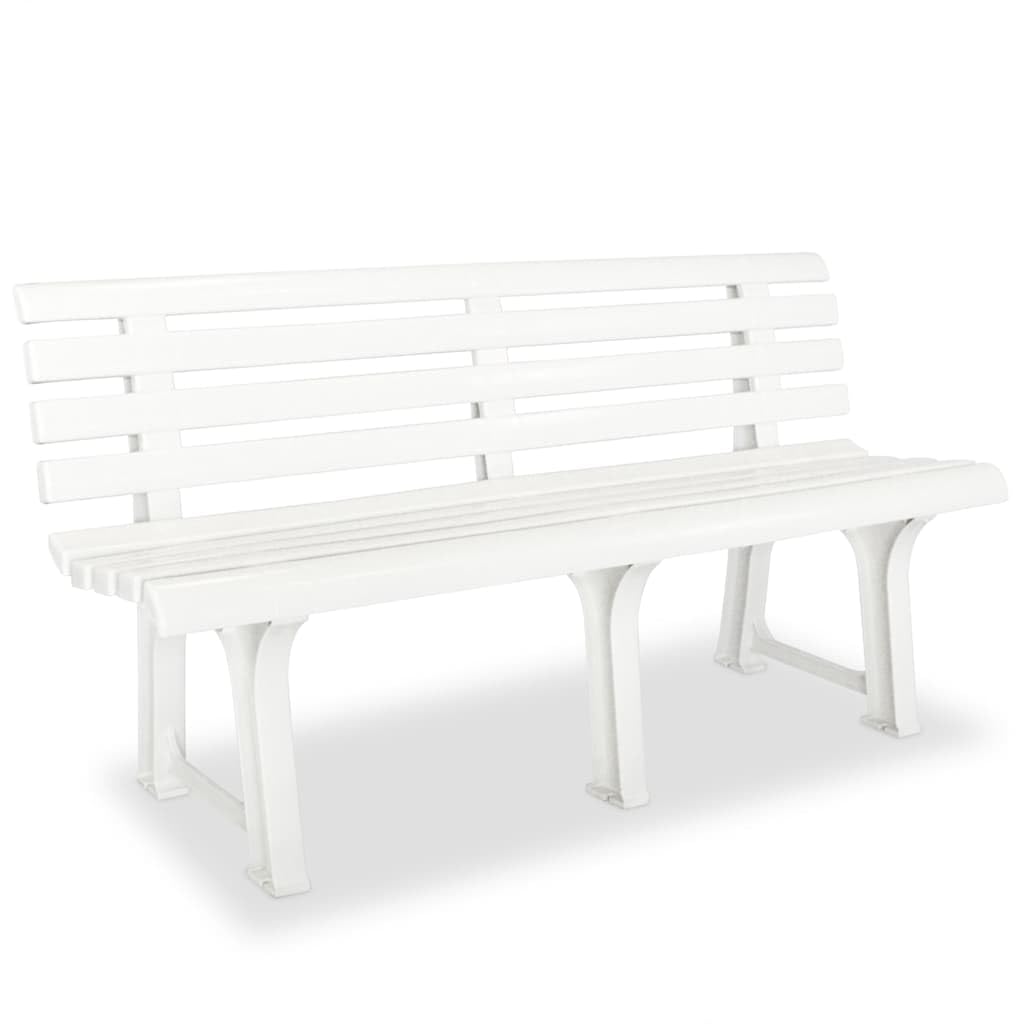 Hothingwell Banc De Jardin Plastique Blanc 145,5 cm