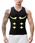 V Neck Chest Compression Shirt Mens Tank Top Gynecomastia Undershirt for Body Shaper Males Shapewear for Tummy Control Slimming Vest for Hide Belly Fat Man Boobs