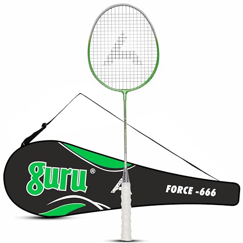 Image of GURU Force-666 Badminton Racket Pack of 1 for Men, Women Boys & Girls with Cover