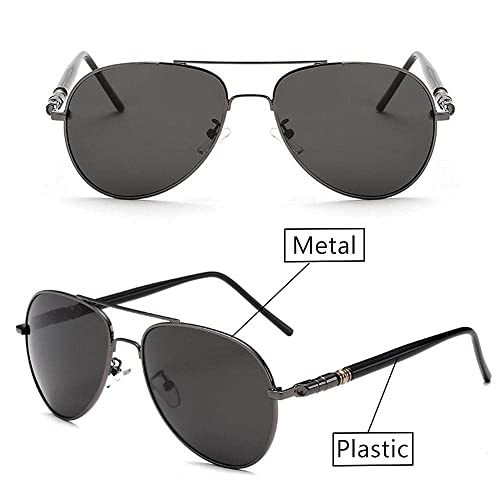 Black Jones Polarized Sunglasses For Men and Women Wayfarer UV Protection Aviator Shape Goggles Sunglass Silver and Gun-Metal (Black)-Pack of 1 - Image 3