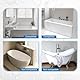 Ozean Tiere Badewanne Spritzschutz für Kinder, drehbare Design Badewanne Wanne Tablett, Wanne Regal und Organizer für Baby Bad Spielzeug, Bad Spielzeug Tolder für Kleinkinder Kinder Baby (Weiß)