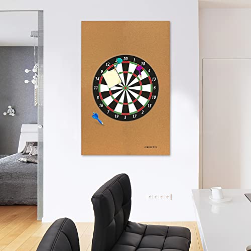 image for CREHNIL Cork Dart Board Wall Protection Dartboard Backboard Protector 