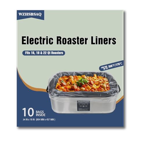 WZHSBSAQ Electric Baking Machine Liner 18 x 34 inches10 pieces suitable for 16 18 and 22 quart baking machines baking tray oven liner plastic cooking bag