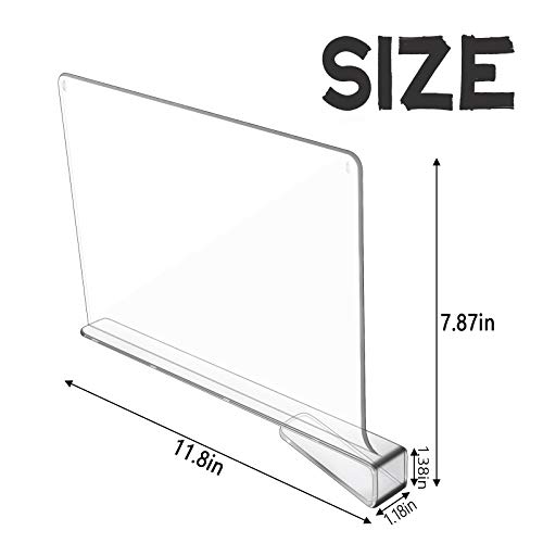 Hmdivor Clear Acrylic Shelf Dividers, Closets Shelf And Closet Separator For Organization In Bedroom, Kitchen And Office Shelves (8 Pack) #TOP1
