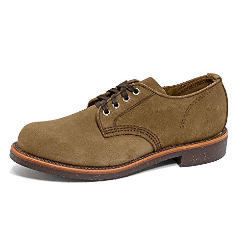Original Chippewa Collection Men's 1901M77 4 Inch Service Oxford, Khaki Suede, 8 D US