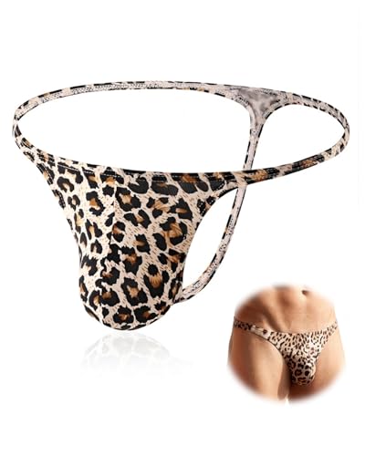 JEXOWIQ Grande Taille String Homme Sexy, Serpentine Hot Mini Tanga Taille Basse Bikini Strings Ficelle Ouverte String de Bain Slip Chic T-Back sous-vêtement, slip homme sexy chic