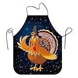 Bonieset Holiday Aprons, Adjustable Cooking Apron Chef Bib Apron for Dinner Cooking Grilling Baking Painting Garden