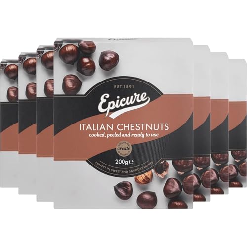 Epicure Creative Cooks Peeled Cooked Italian Chestnuts, Ready to Use 200 g (Pack of 6)