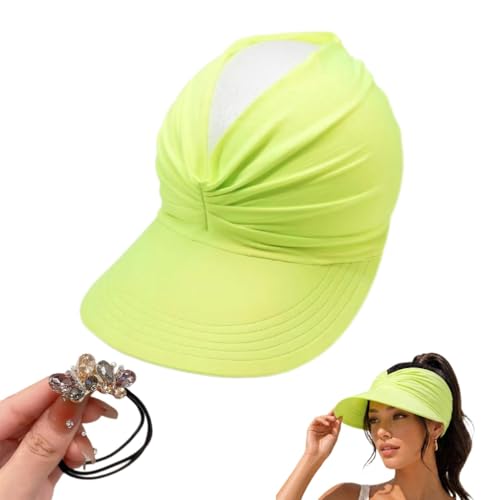 Chapeau anti-coup de soleil femme réglable et pliable pour cheveux longs