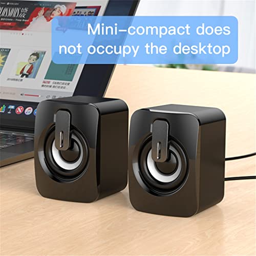 Enceintes d'ordinateur 3D stéréo pour PC et bureau - Noir - 2
