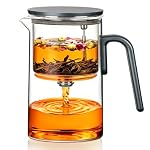 ZENS – ZENS Magic Teekanne Glas mit Sieb, 830ml Losen Teezubereiter