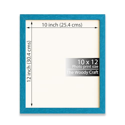 Image of Photo Frame 10x12 inch | Blue Photo Frame For Wall To Brighten Gallery Walls | Wall Photo Frames For Home Decoration | Wooden Frame With Minimal Profile | Vintage Photo Frames For Unique Appeal