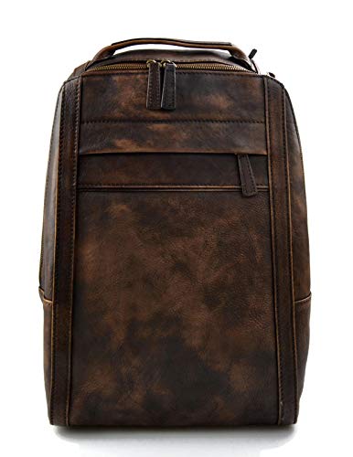 Sac à dos en cuir marron foncé pour organiser vos affaires sans effort