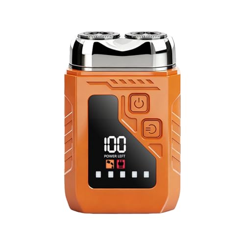 Afeitadora eléctrica para hombre – 8,73 x 4,64 x 2,84 cm recortadora lavable portátil, afeitadora eléctrica de hombre para familia, cara, barba, cara, cejas, cumpleaños, casa, viaje