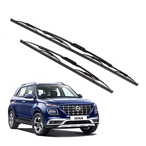 Image of Kylo Windshield Wiper for Hyundai Venue /Conventional and Traditional Metal Type Water Repellency Scratch Proof Wiper Blades Suitable for Hyundai Venue(Driver Side 24 inch, Passenger Side 18 inch)