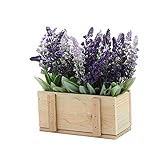 La dimensión de las flores artificiales en maceta es de 15 x 8 x 18 cm (largo x ancho x alto). Consejos: puedes ajustar suavemente las plantas artificiales para darle forma a la lavanda a tu apariencia deseada.