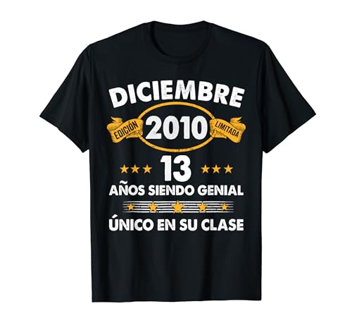 13 Años Cumpleaños Regalo Diciembre 2010 Diciembre 13 Años Camiseta