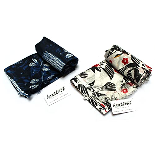 Image of Women's Trendy floral Printed Rayon Stoles Multicolour (Pack of 2)