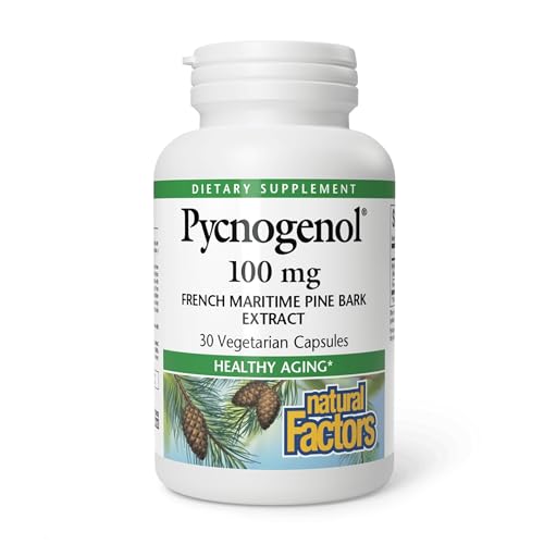 Natural Factors Pycnogenol French Maritime Pine Bark Extract Nutritional Supplement - 100,173991