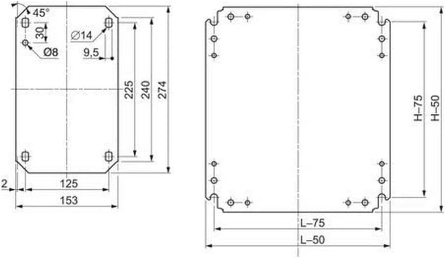 Square D by Schneider Electric NSYMM48 Multipurpose Plain Mounting Plate for Electrical Boxes, Compatible with Spacial CRN, S3D, S3X, and PLM Enclosures, Galvanized Steel, 400mm H x 800mm W