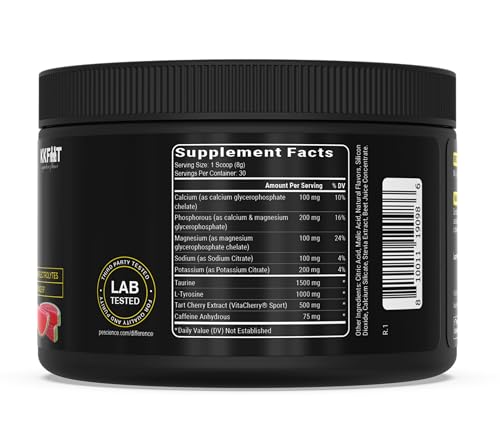 Image of PEScience Versalyte Charged, Electrolyte Powder with Caffeine, Sugar Free, Hydration Powder Plus Energy for Hybrid Training - Sour Watermelon Candy, 30 Servings