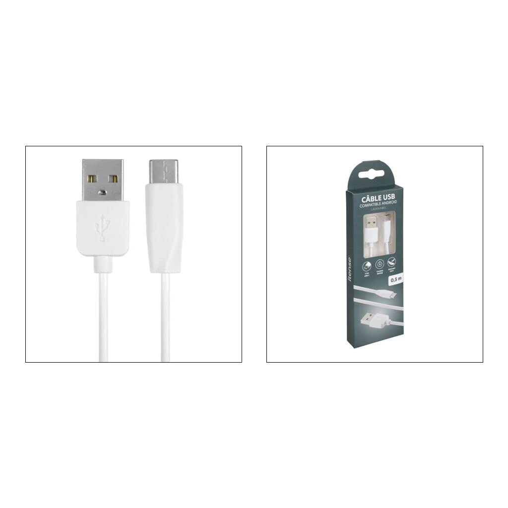 Itense - Câble De Charge Rapide 3 En 1 En Nylon - Longueur Câble:1m - Compatible Apple & Android - Puissance: 10W - Embouts Renforcés Pour Une Meilleure Durabilité - Courant Sortie: DC 5V / 2000 MAh