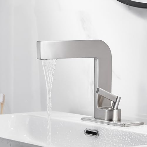 Robinet de lavabo à levier unique avec jet cascade fluide et précis - 3