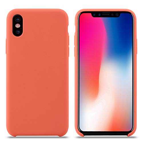 【Accesso a tutte le porte & ricarica wireless】:Per la piena compatibilità con tutti i tipi di cavi di ricarica e cuffie, abbiamo una sezione tagliata speciale nella parte inferiore del cover iphone xs silicone che significa non importa quanto sia spessa o sottile, tutti gli accessori si adatteranno. Questa custodia iphone xs silicone liquido è compatibile anche con tutti i tipi di caricabatterie wireless.