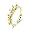 NewL 925 Sterling Silver Princess Crown Gold Color Crown Rings for Women Wedding Ring Jewelry