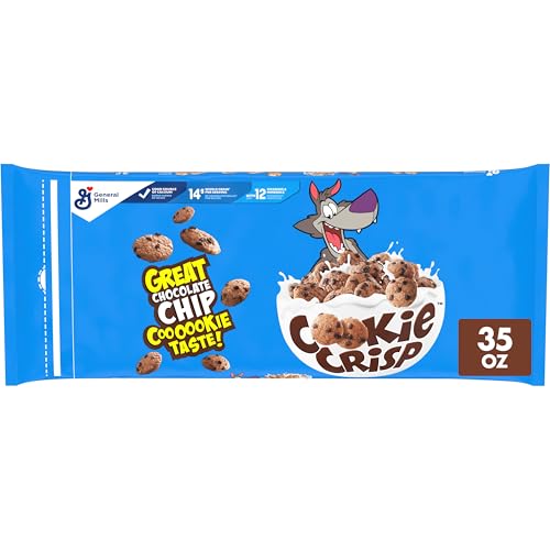 Image of Cookie Crisp Cereal, Chocolate Chip Cookie Taste, Made with Whole Grain, Value Bag, 35 oz