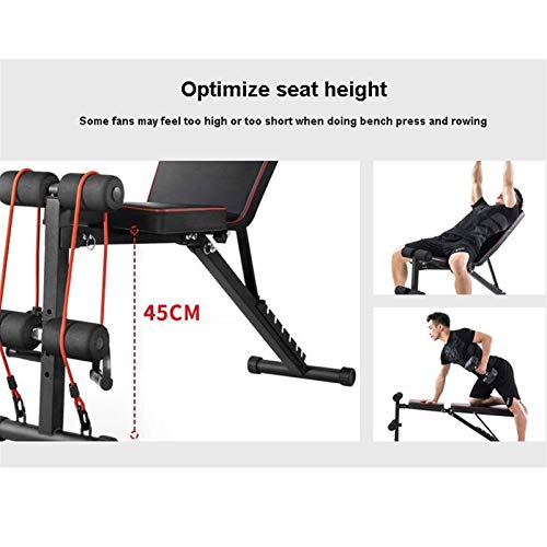 REMYS Dumbbell Bench Weight Lifting Weight Bench Adjustable Utility Exercise Workout Bench Flat Incline Decline Bench Press for Home Gym – Image 6