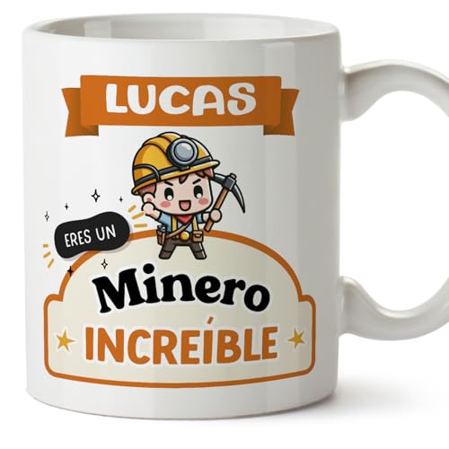 MUGFFINS Tazas Personalizadas para MINERO hombre - En Español -
