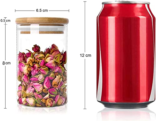 Bocaux de conservation en verre 200ml avec couvercle en bambou pour épices - 3