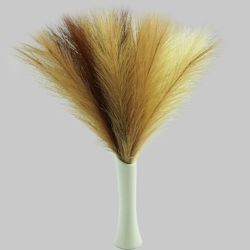 Bairdish 30 Pcs Artificial Pampas Grass 15.7 Inch,Floral Pampas Branches Fake Grass Decor,Faux Pampas Grass Vase Filler Flower Arrangement for Fall Home Best Boho Chic Decor Halloween