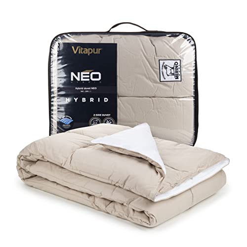 Vitapur Hybrid Bettdecke für 4 Jahreszeiten - NEO Luxus Komfort, 200x200 cm, Allergikerfreundlich