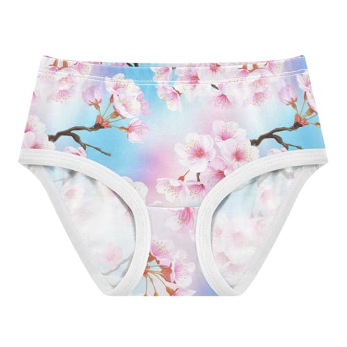 Girls Underwear Toddler 2t Cotton Cute Panties Girl Animal Briefs Underpants Cherry Blossoms Pastel Pink