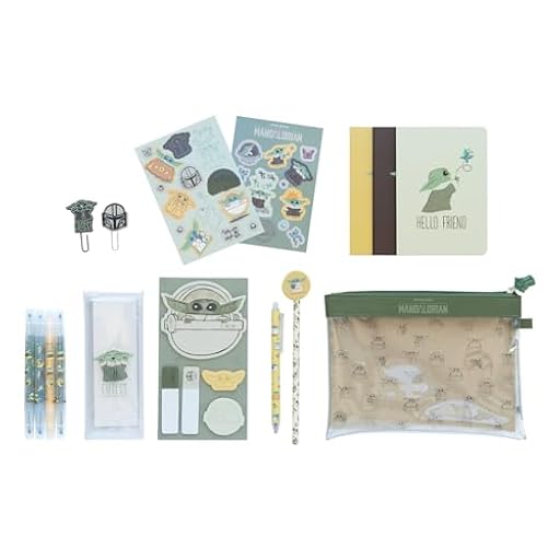 Grupo Erik Set de papelería Stars Wars Grogu - Estuche con Material papeleria - Pack papelería/Kit Material Escolar - Set papelería Star Wars - Estuche Star Wars | Ya disponible en tu tienda friki favorita! En mundofriki.es!