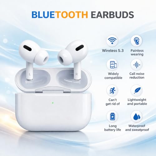 Image of Revees Clive Ultra Wireless Bluetooth Earbuds with Spatial Audio, USB-C Charging Case, 30H Battery Backup, Sweat & Water Resistant, White