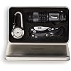 Stauer Survival Box Multi Tool, Flashlight, Carabiner Watch for Outdoor Adventures Hiking and Camping Supplies in a Practical Silver Box