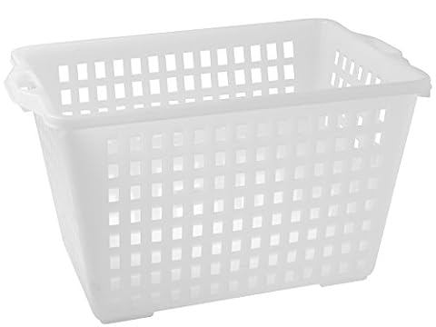 Giganplast Koszyk z otworami, tworzywo sztuczne, biały