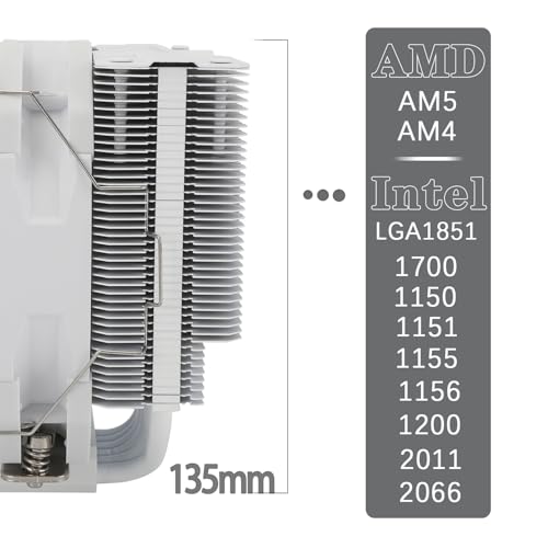Peerless Assassin 120 MINI Refroidisseur PC Blanc Anti-Bruit 6 Caloducs AM5