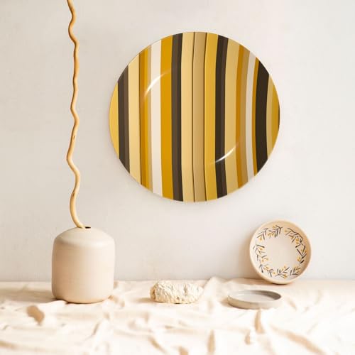 Assiette décorative en porcelaine 20,3 cm avec support de présentation