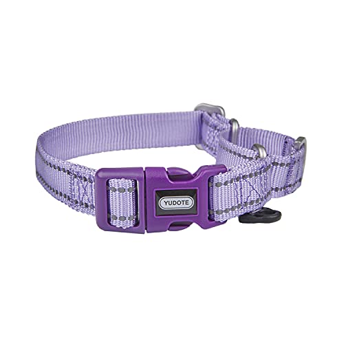 Yudote Reflective Martingale Collar For Dogs With Quick Snap Buckle Anti-Pull Nylon Safe Slip Collars For Easy Walking, Lilac #TOP7