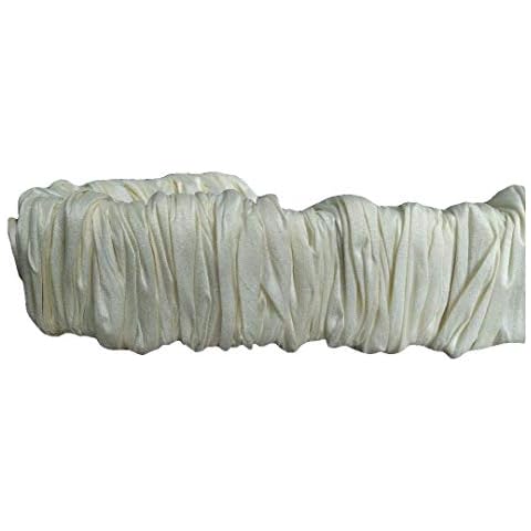 Cord & Chain Cover, 6.5 feet, 2 pack Silk-type Fabric, hook-and-loop strip close - Use for Chandelier, Lighting, Wires (Ivory) Cover
