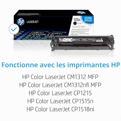 HP 125A CB540A Toner Authentique, Imprimantes LaserJet, Noir