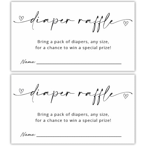 LEES A.M. Diaper Raffle Tickets | 3.5x2 Inch | Diaper...
