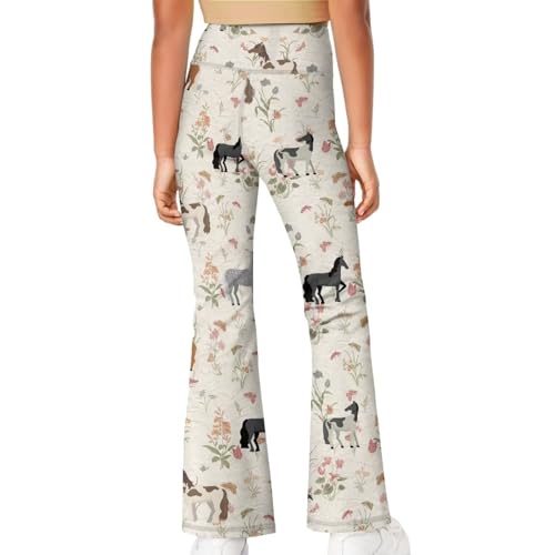 Image of Girls Flare Leggings Cute Bell Bottoms for Teen Girls Wide Leg Sweatpants for 5-14 T