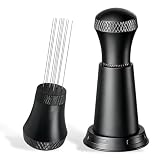 Outil WDT café expresso, distributeur de café en aiguille, 10 aiguilles en acier inoxydable 0,3 mm, accessoire barista pour porte filtre, améliore l’extraction uniforme du café, noir