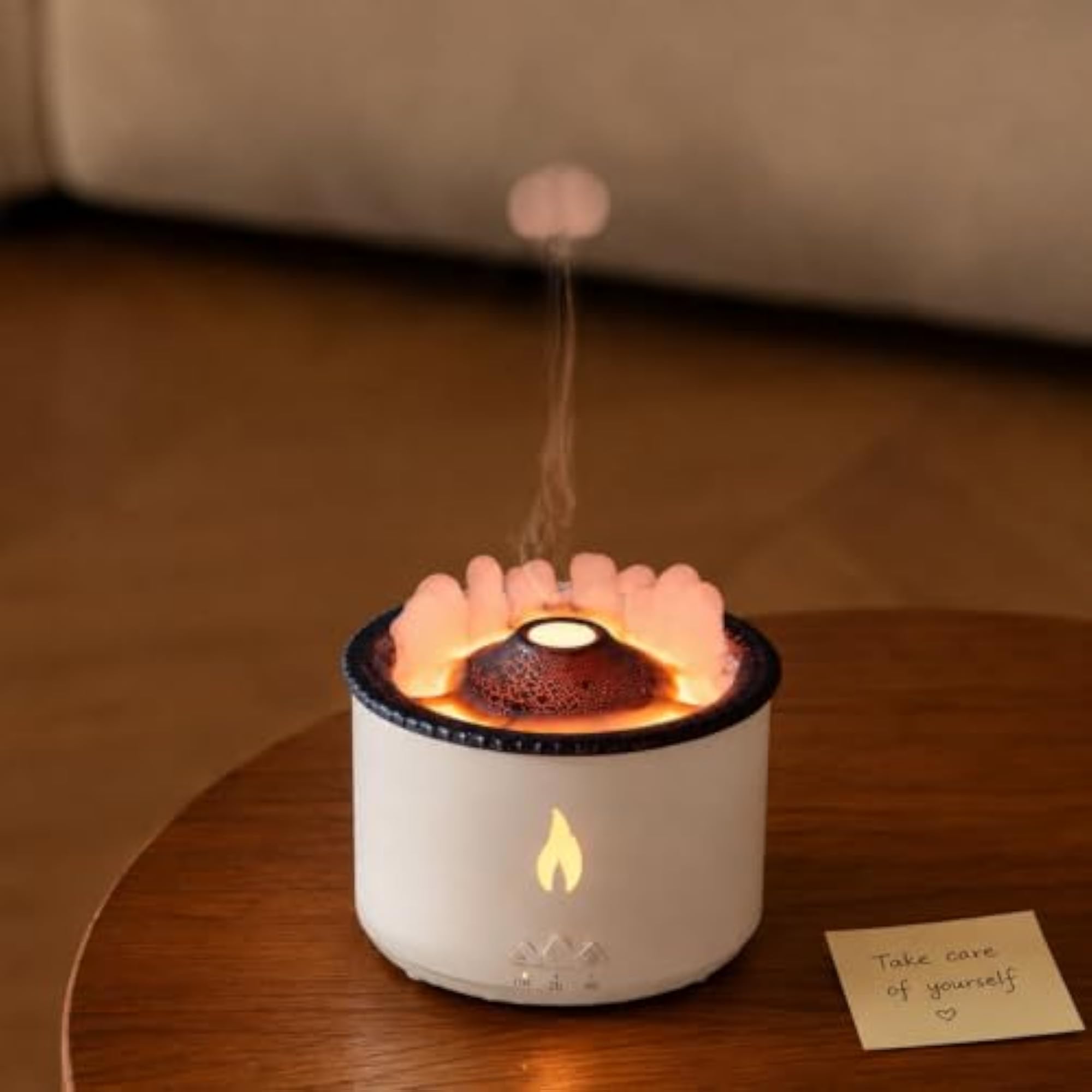 Flame Effect Humidifier & Essential Oil Diffuser for Home